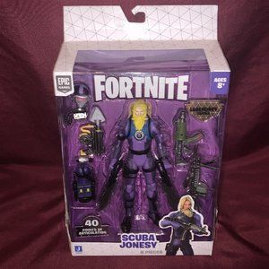 Fortnite Legendary Series Scuba Jonesy Figure 8 Pieces 6" NEW